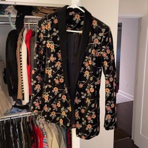 And other stories velvet floral blazer